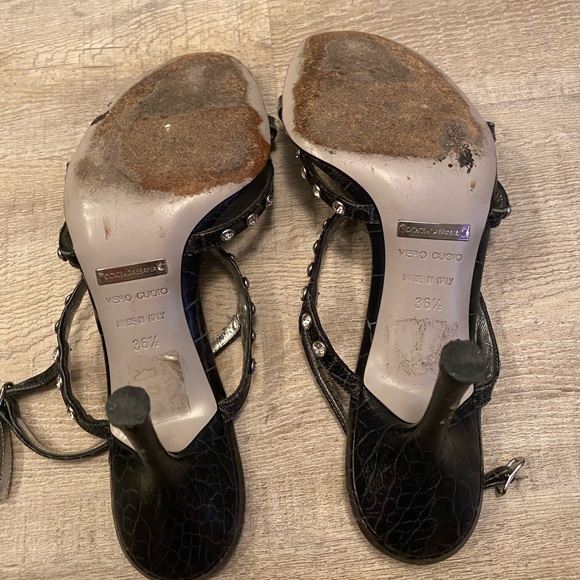 Authentic Dolce & Gabbana black leather heels - Picture 4 of 7